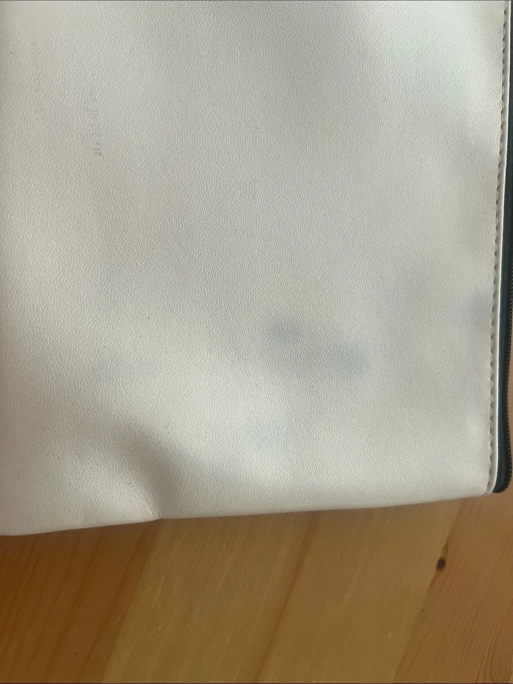 Macy's Off White Cosmetic Pouch with Pink Lip & Black Graphic